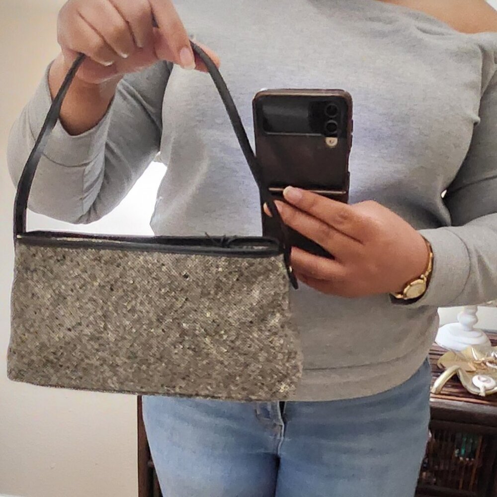 Vintage Banana Republic Tweed Shoulder Bag